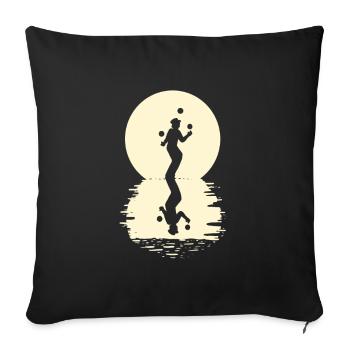 Juggle - Sofa pillowcase 17,3'' x 17,3'' (45 x 45 cm) - black - Front