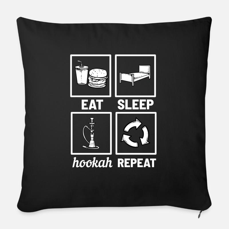 narguilé - Housse de coussin décorative 45 x 45 cm - noir