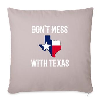 Texas Flagge Texanischer Stolz - Sofakissenbezug 45 x 45 cm - helles Taupe - Vorne