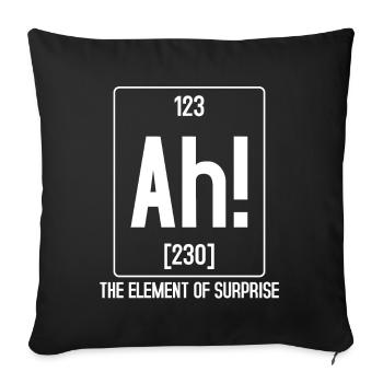 Scientific Periodic Table - Sofa pillowcase 17,3'' x 17,3'' (45 x 45 cm) - black - Front