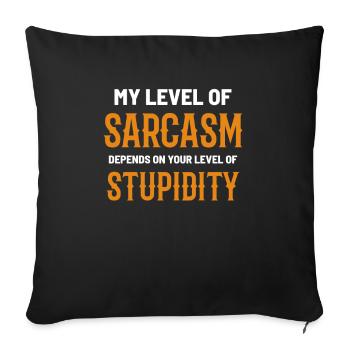 Sarcasme sarcasme - Housse de coussin décorative 45 x 45 cm - noir - Devant