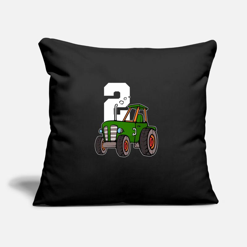 2nd birthday tractor Sofa pillowcase 17,3'' x 17,3'' (45 x 45 cm)