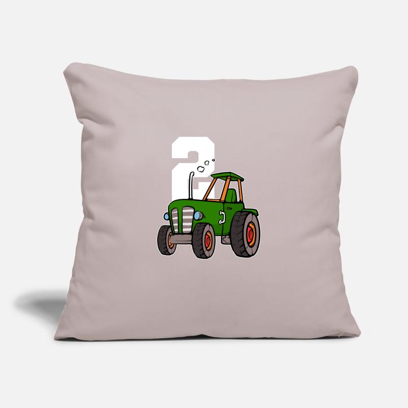2nd birthday tractor Sofa pillowcase 17,3'' x 17,3'' (45 x 45 cm)