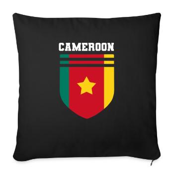 Drapeau du Cameroun - Housse de coussin décorative 45 x 45 cm - noir - Devant