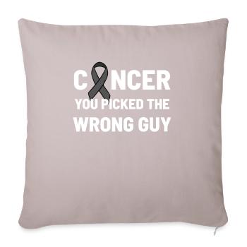 Cancer disease - Sofa pillowcase 17,3'' x 17,3'' (45 x 45 cm) - light taupe - Front