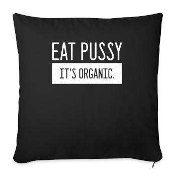 Humour adulte - Housse de coussin décorative 45 x 45 cm - noir - Devant