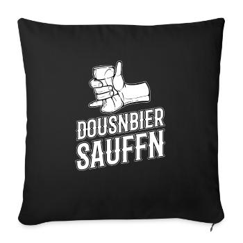 Dosenbier-Partei - Sofakissenbezug 45 x 45 cm - Schwarz - Vorne