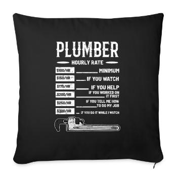 plumbing - Sofa pillowcase 17,3'' x 17,3'' (45 x 45 cm) - black - Front