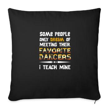 Dancers dance teacher - Sofa pillowcase 17,3'' x 17,3'' (45 x 45 cm) - black - Front