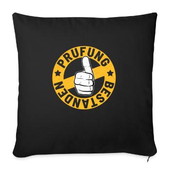 Pass an exam - Sofa pillowcase 17,3'' x 17,3'' (45 x 45 cm) - black - Front