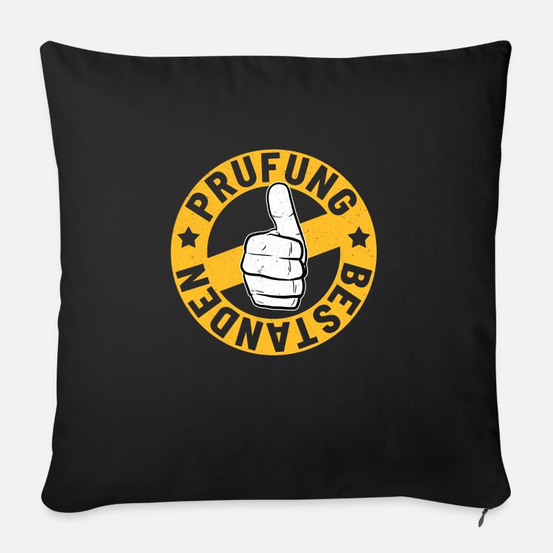Prufung Bestanden - Sofakissenbezug 45 x 45 cm - Schwarz