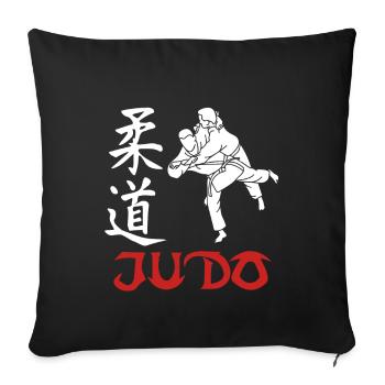 Judo-Kampfkunst - Sofakissenbezug 45 x 45 cm - Schwarz - Vorne