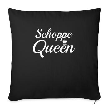 Wein Weinfest Schoppe Queen - Sofakissenbezug 45 x 45 cm - Schwarz - Vorne