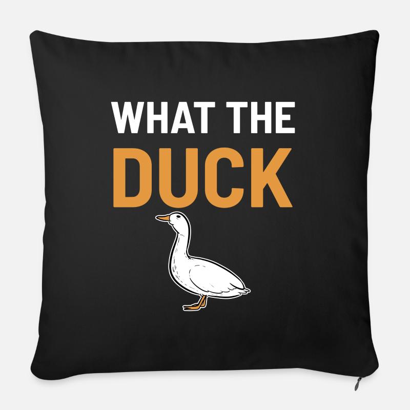 Duck Ducks Squeeze Duck Gift Children - Sofa pillowcase 17,3'' x 17,3'' (45 x 45 cm) - black
