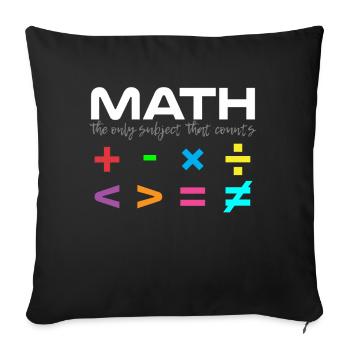 Mathe Mathematik Mathematiker Zahlen Formeln - Sofakissenbezug 45 x 45 cm - Schwarz - Vorne