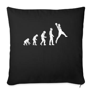 Joueurs de handball évolution handball - Housse de coussin décorative 45 x 45 cm - noir - Devant