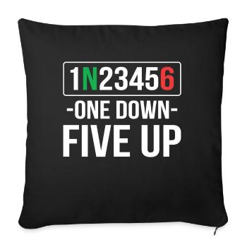 One Down Motorcycle Motorcyclist Five Up - Sofa pillowcase 17,3'' x 17,3'' (45 x 45 cm) - black - Front
