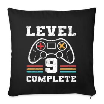 Birthday Level 9 Complete Gaming Controller - Sofa pillowcase 17,3'' x 17,3'' (45 x 45 cm) - black - Front
