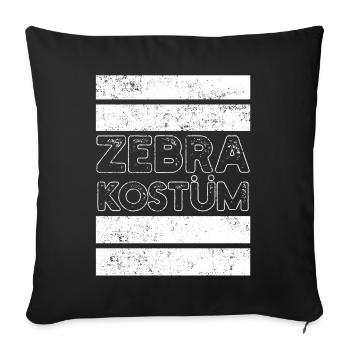Zebra costume animal costume Halloween carnival - Sofa pillowcase 17,3'' x 17,3'' (45 x 45 cm) - black - Front