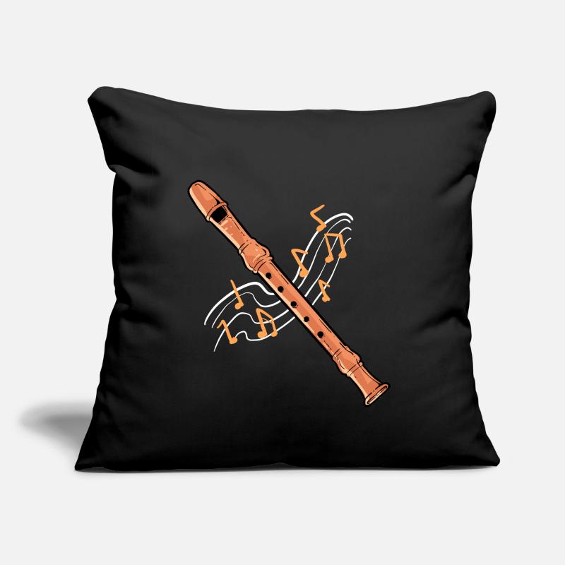 Flute Recorder Notes Flute Player Vintage Sofa pillowcase 17,3'' x 17,3'' (45 x 45 cm)