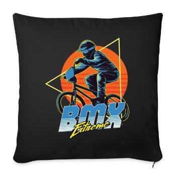 BMX Extreme Bike - Sofa pillowcase 17,3'' x 17,3'' (45 x 45 cm) - black - Front