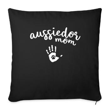 Aussiedor Aussie Australian Shepherd Mom Mutter - Sofa pillowcase 17,3'' x 17,3'' (45 x 45 cm) - black - Front