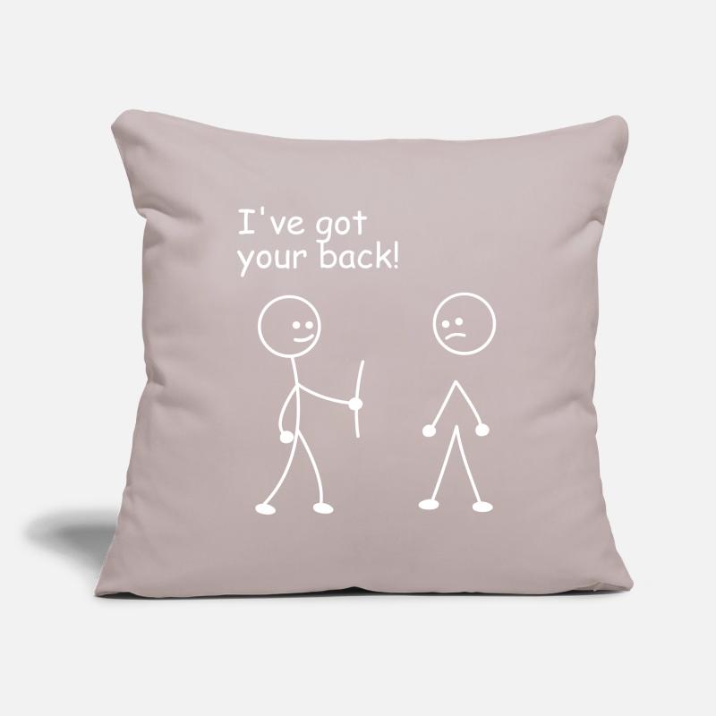 I've Got Your Back Funny Strichmännchen Sofakissenbezug 45 x 45 cm