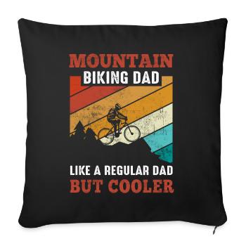 Dad Of The Mountain Bike - Sofa pillowcase 17,3'' x 17,3'' (45 x 45 cm) - black - Front