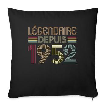Légendaire Depuis 1952 - Housse de coussin décorative 45 x 45 cm - noir - Devant