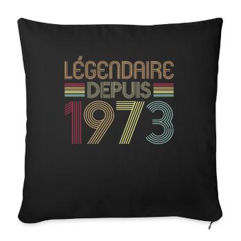 Légendaire Depuis 1973 - Housse de coussin décorative 45 x 45 cm - noir - Devant