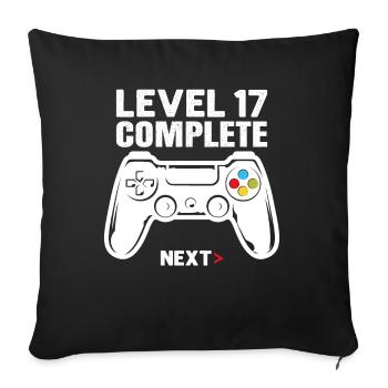 Niveau 17 Complet - Housse de coussin décorative 45 x 45 cm - noir - Devant