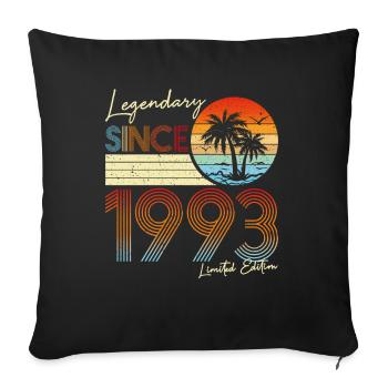 Legendary Since 1993 Limited Edition - Sofa pillowcase 17,3'' x 17,3'' (45 x 45 cm) - black - Front