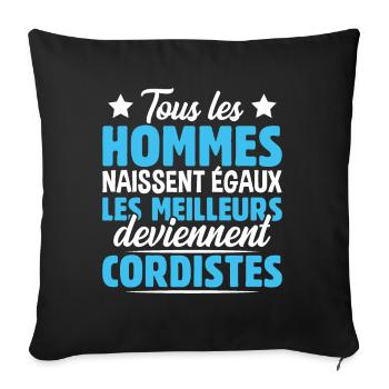 Les Meilleurs Hommes Deviennent Cordistes - Housse de coussin décorative 45 x 45 cm - noir - Devant