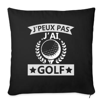 Je Peux Pas J'ai Golf - Housse de coussin décorative 45 x 45 cm - noir - Devant
