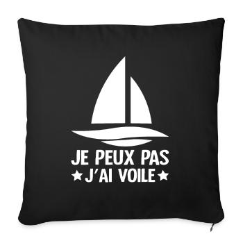 Je Peux Pas J'ai Voile - Housse de coussin décorative 45 x 45 cm - noir - Devant