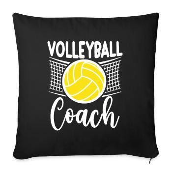 Volleyball Coach - Sofa pillowcase 17,3'' x 17,3'' (45 x 45 cm) - black - Front