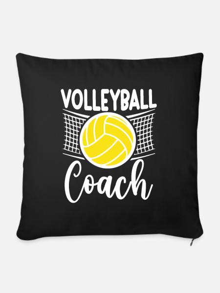 Volleyballtrainer - Sofakissenbezug 45 x 45 cm - Schwarz