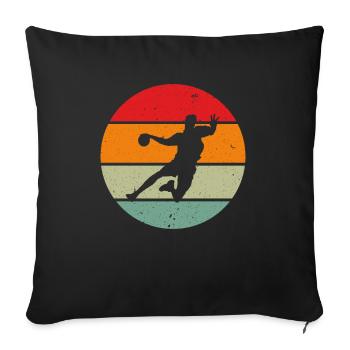 Vintage Handball Player Gift Sport Handball - Sofa pillowcase 17,3'' x 17,3'' (45 x 45 cm) - black - Front