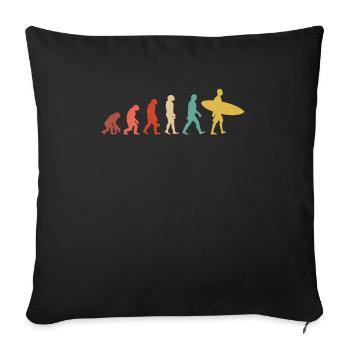 Évolution Du Surf - Housse de coussin décorative 45 x 45 cm - noir - Devant