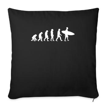Évolution Du Surf - Housse de coussin décorative 45 x 45 cm - noir - Devant