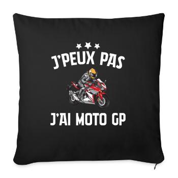 Je Peux Pas J'ai Moto Gp - Housse de coussin décorative 45 x 45 cm - noir - Devant