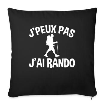 Je Peux Pas J'ai Rando - Housse de coussin décorative 45 x 45 cm - noir - Devant