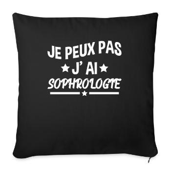 Je Peux Pas J'ai Sophrologie - Housse de coussin décorative 45 x 45 cm - noir - Devant