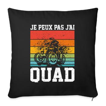 Je Peux Pas J'ai Quad - Housse de coussin décorative 45 x 45 cm - noir - Devant