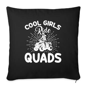 Les Filles Cool Conduisent Des Quads - Housse de coussin décorative 45 x 45 cm - noir - Devant