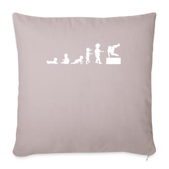 From Baby to Child to Parkour Player - Sofa pillowcase 17,3'' x 17,3'' (45 x 45 cm) - light taupe - Front