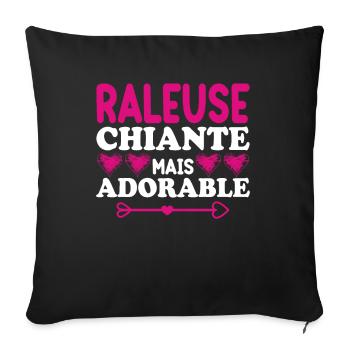 Raleuse Chiante Mais Adorable - Housse de coussin décorative 45 x 45 cm - noir - Devant