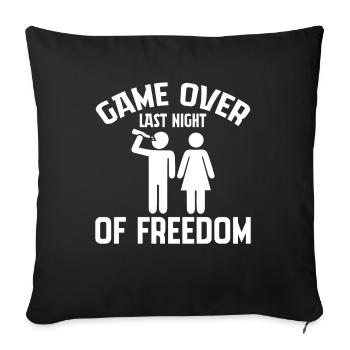 Game Finished Last Night of Freedom Marriage Love - Sofa pillowcase 17,3'' x 17,3'' (45 x 45 cm) - black - Front