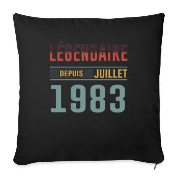 Légendaire Depuis Juillet 1983 Anniversaire Cadeau - Housse de coussin décorative 45 x 45 cm - noir - Devant