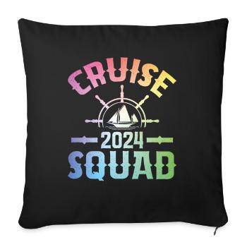 Kreuzfahrtgruppe 2024 - Sofakissenbezug 45 x 45 cm - Schwarz - Vorne